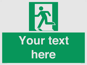 Custom Emergency Exit Left Sign